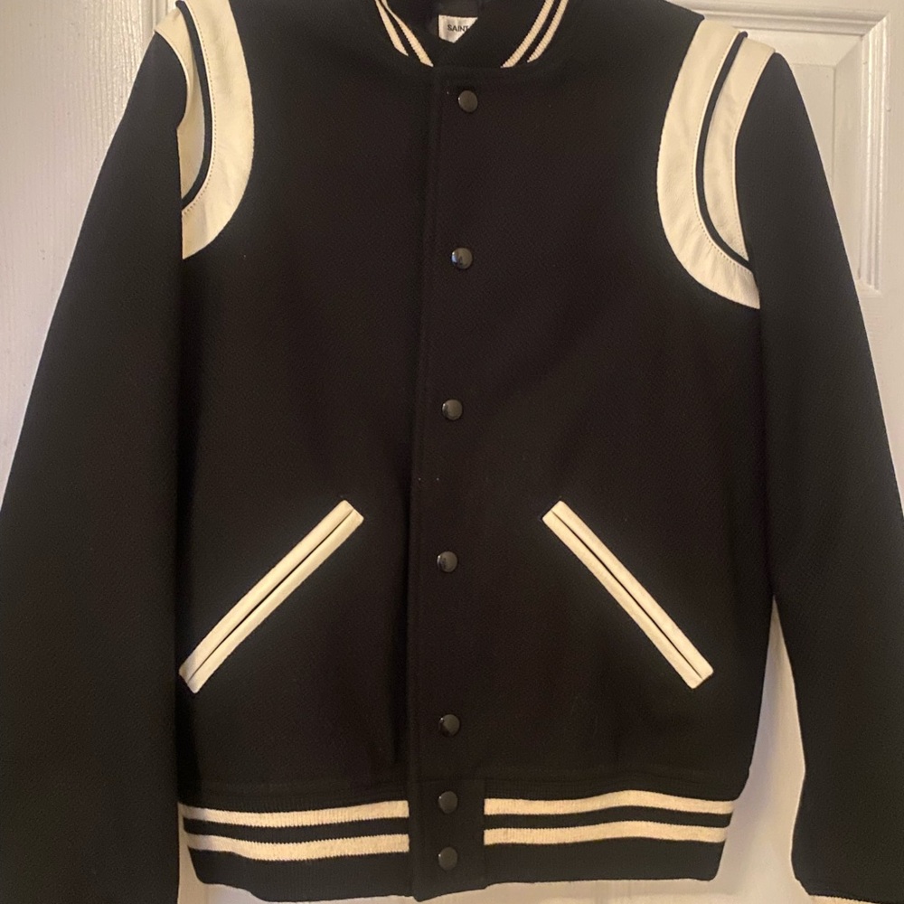 Black and White Varsity Jacket sz 44 mens